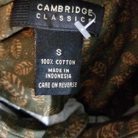 New Cambridge Classics Leaft Print Shirt Size S - Picture 3 of 3